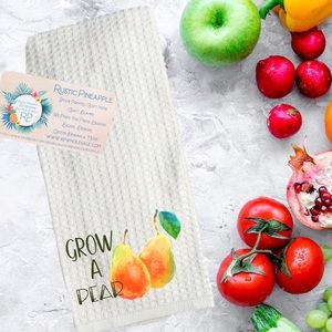 Grow a Pear Waffle Weave Towel
